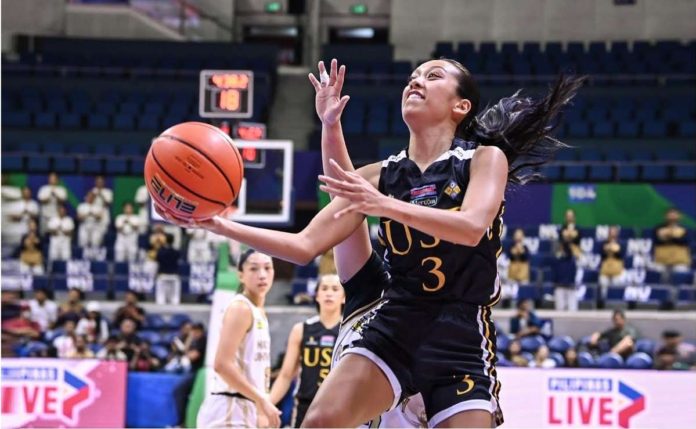 sports_UST_resized University of Santo Tomas Growling Tigresses’ Angela Villasin with a game-winning layup. UAAP PHOTO