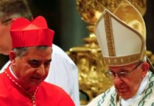 Vatican court convicts former Pope adviser of financial crimes Cardinal Angelo Becciu (left) intends to appeal against the court verdict finding him guilty of embezzlement. He had been a close adviser to Pope Francis. REUTERS