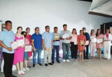 (from left) Edmar C. Viado (Social Media Advocate of the Year), Leahlyn P. Fajardo (Sales Achiever of the Year), Mary Zohayda Baltazar (Loyalty Award for 5 years in service and Service from the Heart Award), General Manager Caryl Espada, Chief Operations Officer Daniel S. Fajardo II, Chairman of the Board Atty. Abdiel Dan Elijah S. Fajardo, Rex Sorial (Loyalty Award for 20 years in service and Operator of the Year), Dominique Gabriel Bañaga (Journalist of the Year for Watchmen Daily Journal), Mae Singuay (Lapsus Contributor of the Year), Ime Sorial (Loyalty Award for 15 years in service and Journalist of the Year for Panay News), Rex Maestrecampo (Leadership of the Year), Lechelle Bonito (Direct Account Officer of the Year), Jonnalyn Gulmatico (Rookie of the Year), and Pearl Rylene Mae Socias (Employee of the Year).