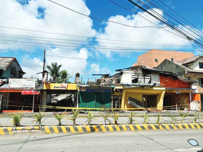 Mambusao_fire_resized A structural fire in Barangay Poblacion Tabuc, Mambusao, Capiz on New Year left over P700,000 in property damage. Photo shows the aftermath of the blaze. KLEA JANE LU /FACEBOOK