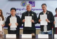 DBP lends P2-B for infra and climate change projects in Palawan Shown during the loan agreement signing between DBP and the Provincial Government of Palawan are (from left): DBP Puerto Princesa Lending Center Acting Head Sara Jane Nacion-De Leon, DBP Senior Vice President Daniel Gonzales, Palawan Governor Dennis Socrates, Palawan Vice Governor Leoncio Ola, and Palawan Provincial Treasurer Elino Mondragon.