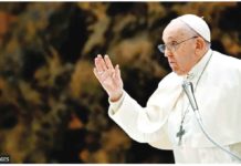 Pope Francis, who is 87, has been the head of the Catholic Church since 2013. GETTY IMAGES
