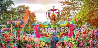The Vikings Tribe of Makati town was the grand champion of the Tribal Big Category of the Kalibo Sadsad Ati-Atihan 2023. PHOTO COURTESY OF LGU-KALIBO