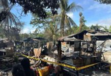 Twenty-nine families were displaced by a blaze that hit Home for the Blind compound in Barangay Mansilingan, Bacolod City on Saturday, Jan. 13. Mansilingan PIO photo