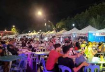 Locals and tourists alike enjoy different Ilonggo cuisines and products at the ‘fun, foodie, friendly’ Kasadyahan sa Kabanwahan Food Festival and Bazaar on Thursday night, Jan. 25. BALITA HALIN SA KAPITOLYO FACEBOOK PHOTO