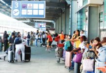 CAB lowers fuel surcharge for February Air travelers should expect lower fares after the Civil Aeronautics Board lowered the fuel surcharge applicable for February from Level 6 to Level 5. Photo shows passengers waiting for their flights outside the Ninoy Aquino International Airport Terminal 3 in Pasay City. PNA PHOTO BY AVITO C. DALAN
