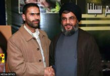 Israel’s strike kills Hezbollah commander This hand-out image from the Hezbollah Media Office shows Wissam Tawil (left), a commander killed in a suspected Israeli strike in southern Lebanon on Jan. 8, 2024, shaking hands with leader Hassan Nasrallah. HEZBOLLAH MEDIA OFFICE
