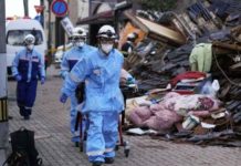 Hope fades for 250 missing in Japan New Year earthquake Rescue workers carry out an operation at a collapsed house following an earthquake in Wajima, Ishikawa Prefecture, Japan, on January 5, 2024. EPA