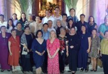 Owners and heirs of the ancestral homes featured in the book with Gina Consing-McAdam (center front, in navy blue) and Siobhàn Doran (center front, in pink)