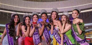 (From left) Ambassadresses of Heartfelt Beauty Pearl Angel R. Franco and Hamda A. Judicpa; Queen of Dinagyang 2024 Angel Jed Z. Latorre, Miss Iloilo 2024 Alexie Mae Caimoso Brooks (Miss Universe Philippines - Iloilo City), Miss Binibini Nicklyn T. Jutay, The Miss Philippines – Iloilo City Raniella Louise A. Aguila, and Miss Iloilo Paraw Regatta Shaima R. Al Yansuri. JAM JAM BARONDA FB PHOTO