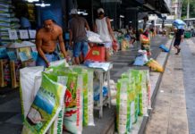 PH rice stocks decline 25% in December Workers repack their rice products for sale at the Pasig City Mega Market. Workers repack their rice products for sale at the Pasig City Mega Market. GEORGE CALVELO, ABS-CBN NEWS FILE PHOTO
