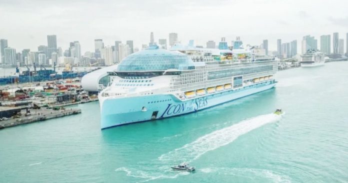 ship Royal Caribbean’s Icon of the Seas cruise ship has 20 decks, seven swimming pools, six waterslides, and more than 40 restaurants, bars and lounges. TRIBUNE NEWS SERVICE VIA GETTY IMAGES