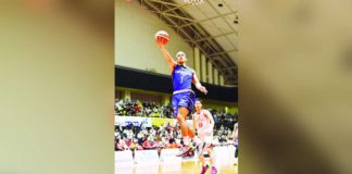 Ferdinand “Thirdy” Ravena III finished with career-highs of 13 rebounds and 12 assists to go with nine points as the NeoPhoenix stayed on top in the standings with 25-4 record. PHOTO COURTESY OF SAN-EN NEOPHOENIX