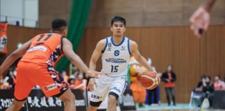 Kiefer Ravena finished with 22 points, including six timely points in the fourth quarter in Shiga Lakes’ win over Niigata Albirex BB in the Japan B.League Division 2 over the weekend. PHOTO COURTESY OF SHIGA LAKES