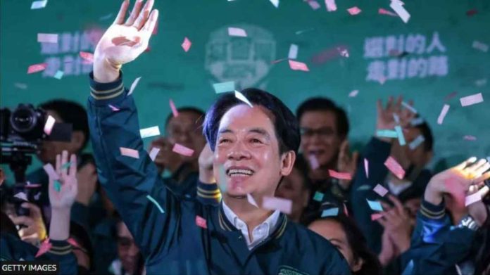 taiwan_resized Confetti flies over the stage and crowd as Taiwan’s Vice President and presidential-elect from the Democratic Progressive Party (DPP) Lai Ching-te speaks to supporters at a rally at the party's headquarters on Jan. 13, 2024, in Taipei. GETTY IMAGES