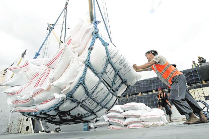 vietnam_rice_resized Workers at the Manila Harbour Center unload rice that the National Food Authority bought from Vietnam in the aftermath of Super Typhoon Yolanda. President Ferdinand “Bongbong” Marcos Jr., who is currently in Vietnam for a two-day state visit, is looking forward to signing of a rice deal with Vietnam. INQUIRER FILE PHOTO