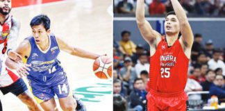 Andy Mark Barroca and Japeth Aguilar. PBA PHOTOS