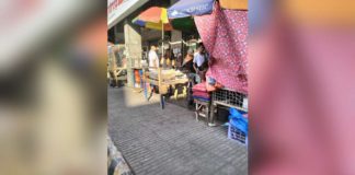 Photo shows a line of makeshift stalls in the city’s downtown area taken yesterday morning. JEN BAYLON/PN