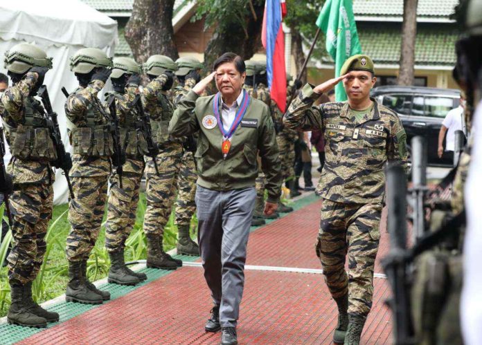 President Ferdinand R. Marcos Jr. joined the Special Forces Regiment Airborne of the Philippine Army in commemorating its 61st founding anniversary of the Special Forces at Fort Magsaysay in Palayan City, Nueva Ecija on June 25, 2023. MALACAÑANG PHOTO