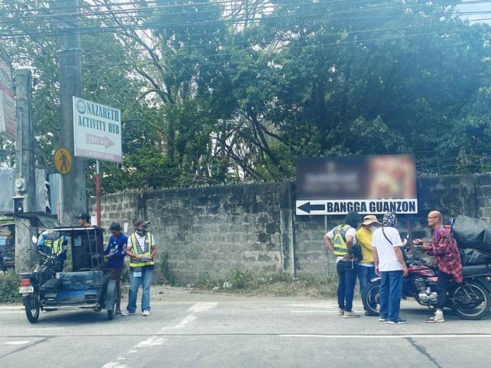 The Bacolod Traffic Authority Office, together with the Task Force Kontra Colorum, apprehends erring tricycles in Barangay Mansilingan, Bacolod City. BTAO PHOTO