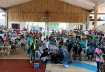 Provincial Veterinary Office head Dr. Darel Tabuada leads the kickoff rite of the province-wide mass dog vaccination in Maasin, Iloilo, on February 1. PROVINCIAL VETERINARY OFFICE PHOTO
