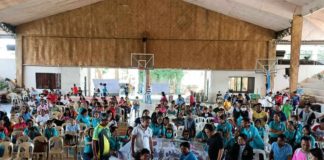 Provincial Veterinary Office head Dr. Darel Tabuada leads the kickoff rite of the province-wide mass dog vaccination in Maasin, Iloilo, on February 1. PROVINCIAL VETERINARY OFFICE PHOTO