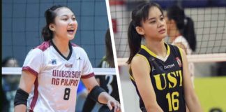 Bacolodnon Joan Marie Monares of the University of the Philippines Fighting Maroons and Silaynon Cassie Carballo of the University of Santo Tomas Golden Tigresses are among the Western Visayas-based players rostered for UAAP Season 85. PHOTOS BY V-LEAGUE AND FITZ CARDENAS