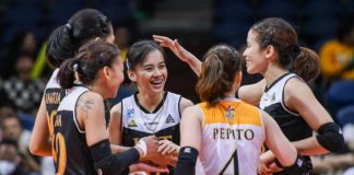 Negrense Cassie Carballo and the University of Santo Tomas Golden Tigresses secured a come-from-behind victory over University of the East Lady Warriors. UAAP PHOTO