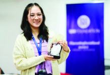 SM Group employee Chelle Duque expresses gratitude for the opportunity to comfortably and conveniently donate blood at their office in Pasay City.