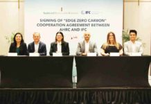 AyalaLand Hotels and Resorts is first hotel group in PH to target EDGE Zero Carbon certification by 2026 Photo shows the signatories of the agreement (l-r): Eileen Escobido, AVP, Project Development Senior Director and Sustainability Lead, AHRC; Javier Hernandez, Head of Hotels Group; Mariana Zobel de Ayala, Senior Vice-President, Leasing and Hospitality Head, Ayala Land, Inc.; IFC Country Manager Jean-Marc Arbogast; Serra Ekinci Oz, IFC Senior Investment Officer; and Angelo Tan, Edge Country Head.