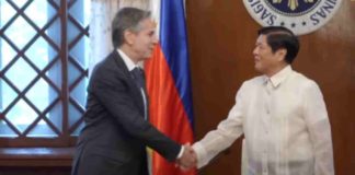 President Ferdinand Marcos Jr. and US Secretary Antony J. Blinken meet at Malacañan Palace. Among the issues discussed by Marcos and Blinken were efforts to strengthen PH-US alliance, increased cooperation on trade and investment, promoting regional peace and security, defense modernization, and economic cooperation.