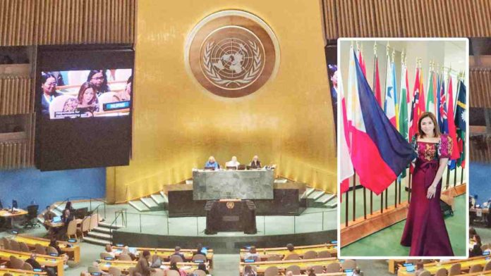Department of Budget and Management Secretary Amenah “Mina” F. Pangandaman urges all women to make their voices louder to promote gender equality during the 68th Annual Commission on the Status of Women in New York City, USA.