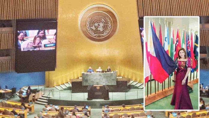 DBM Department of Budget and Management Secretary Amenah “Mina” F. Pangandaman urges all women to make their voices louder to promote gender equality during the 68th Annual Commission on the Status of Women in New York City, USA.