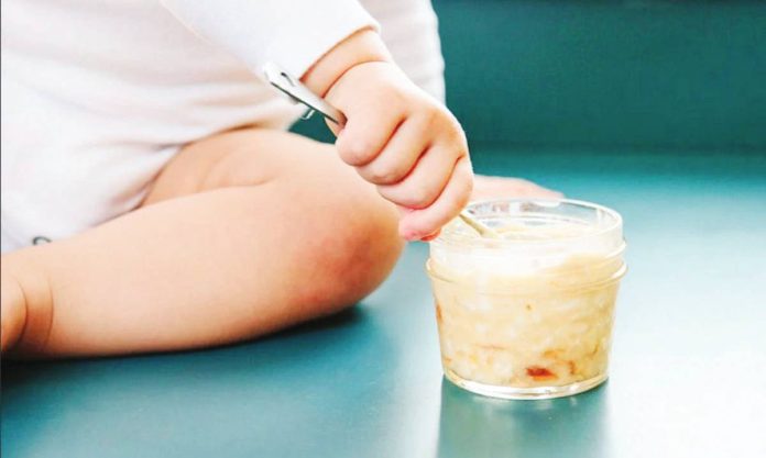 baby_food.JPG_resized The World Health Organization has consistently warned against the detrimental effects of added sugars in the diets of infants and young children, including a heightened risk of developing obesity. ADAIR FREEMAN RUTLEDGE/OFFSET IMAGES