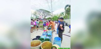 The Bureau of Fire Protection in Bacolod City supplies free water to residents affected by the water shortage. BFP-BACOLOD