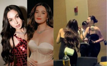 Julia Barretto and Bea Alonzo were caught on video interacting at show biz starmaker Johnny Manahan’s Night of 100 Stars party.