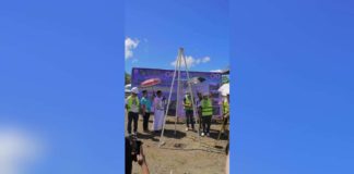 Gov. Arthur Defensor Jr. leads the groundbreaking and time capsule laying for the Double A abattoir in Concepcion, Iloilo on March 8. BALITA HALIN SA KAPITOLYO/FACEBOOK PHOTO