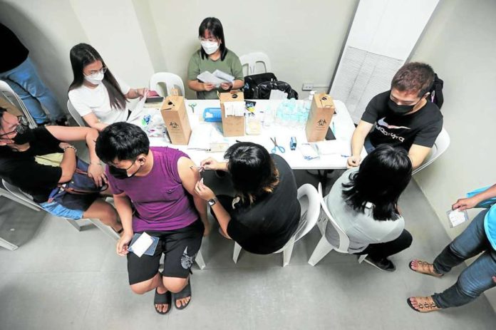 People continue to get their COVID-19 vaccine shots in Marikina City. NIÑO JESUS ORBETA, INQUIRER FILE PHOTO