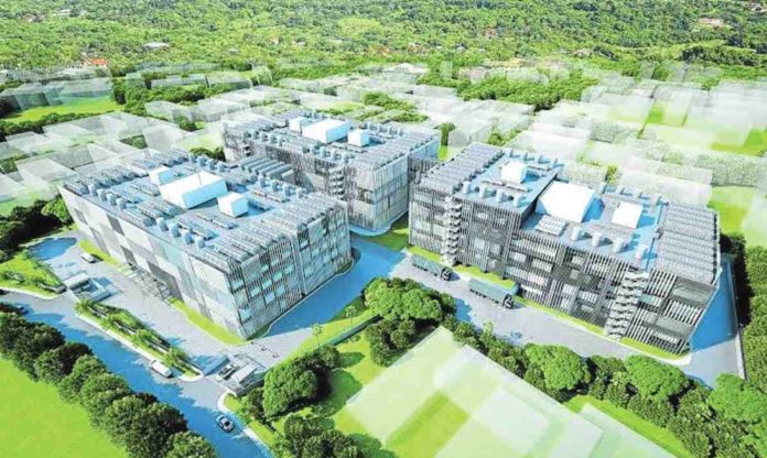 A global technology firm sees the potential of the Philippines as a data center hub that caters to hyperscalers or entities that provide cloud, networking and internet services. Photo shows the artist’s rendition of MNL1 data center which is set to rise in Cainta, Rizal, within the year. PHOTO COURTESY OF INQUIRER.NET