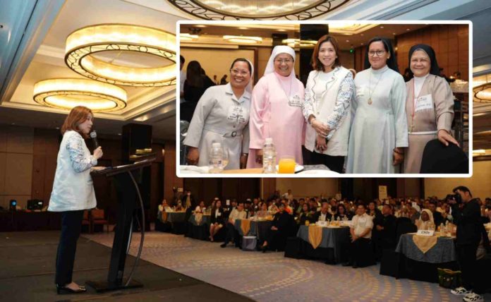 dbm The Department of Budget and Management led by Secretary Amenah F. Pangandaman brought the OGPinas! national advocacy campaign on open government to Cebu City on February 21, 2024. Inset photo shows Sec. Pangandaman posing with several participants.