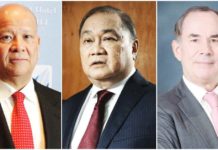 (From left) Ramon Ang, Manuel Pangilinan and Sabin Aboitiz. PHOTO FROM ABOITIZ WEBSITE