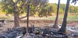 A residential fire in Hamtic, Antique on Monday afternoon, March 11, displaced two senior citizens. BON BON AMEDO ELIO / FACEBOOK
