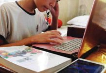 A World Bank study revealed that the Philippine’s internet connectivity “lags in affordability, speed and access.” Photo shows a student taking part in their online classes inside their home in Parañaque. GEORGE CALVELO/ABS-CBN NEWS FILE PHOTO