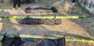 The bodies of three rebels killed in an encounter killed in an encounter in Barangay Torocadan, San Joaquin, Iloilo were recovered on Wednesday, February 28. 301ST INFANTRY BRIGADE PHOTO