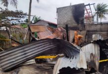 A fire caused by a neglected improvised mosquito repellent completely gobbled three houses in Roxas City, Capiz early Tuesday morning, March 26. RONNIE DADIVAS/FACEBOOK 