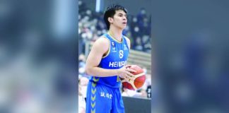 Kiefer Ravena scored 14 points in Shiga Lakes’ 77-66 victory over the Rizing Zephyr Fukuoka in the Japan B.League Division 2. PHOTO COURTESY OF SHIGA LAKES