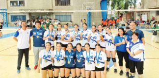 Members of the Bacolod Tay Tung High School Thunderbolts volleyball team that ruled the 43rd NOPSSCEA Aspirants Girls Volleyball Tournament. CONTRIBUTED PHOTO