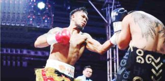 Eumir Marcial unloads a left uppercut to the face of Thai fighter Thoedsak Sinam. PHOTO COURTESY OF CHOOKS-TO-GO PILIPINAS