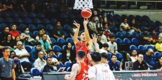 Negrense Jeffrei Chan of NorthPort Batang Pier connects from the three-point area. PBA PHOTO