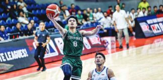 Negrense John Paul Calvo of Terrafirma Dyip stretches for a layup. PBA PHOTO